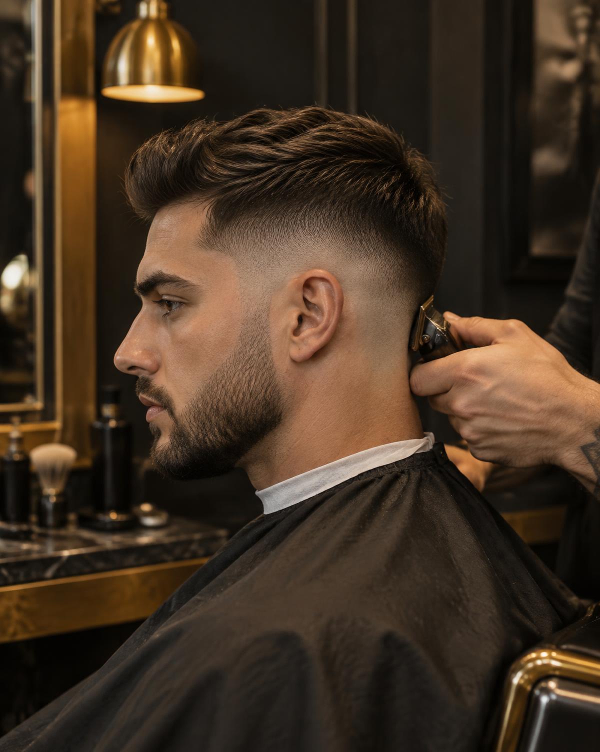 Detailed modern skin fade